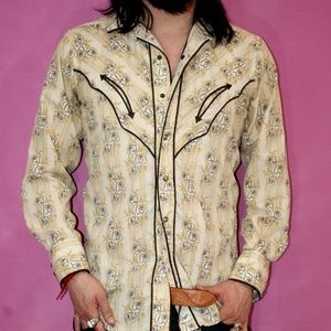 Retro Western Long Sleeve Button Shirt